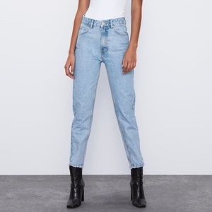 Zara Classic Mom Blue Jeans